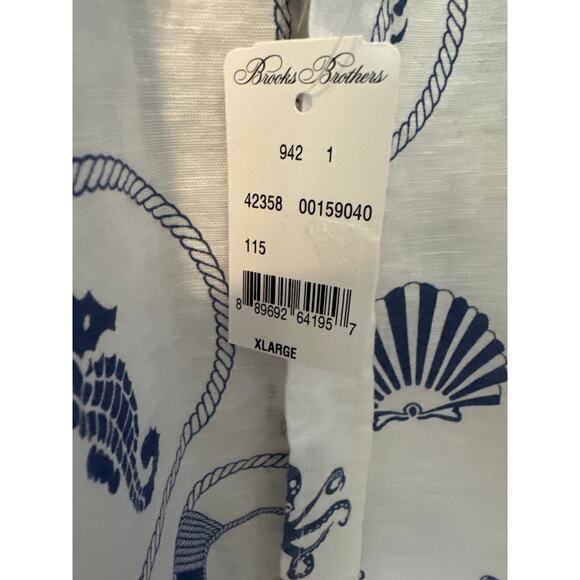 Brooks brother red tag vintage summer resort XL NWT 100% linen & Cotton bland - Picture 5 of 13